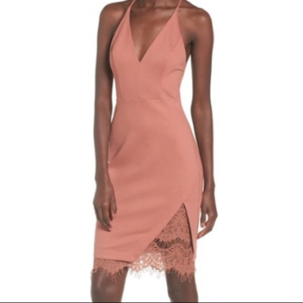 Astr the Label lace hem dress